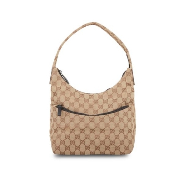 🇮🇹VINTAGE GUCCI GG Monogram Canvas Hobo Bag - Picture 1 of 17